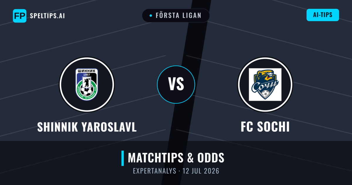 Shinnik Yaroslavl vs FC Sochi — matchtips och förhandstitt