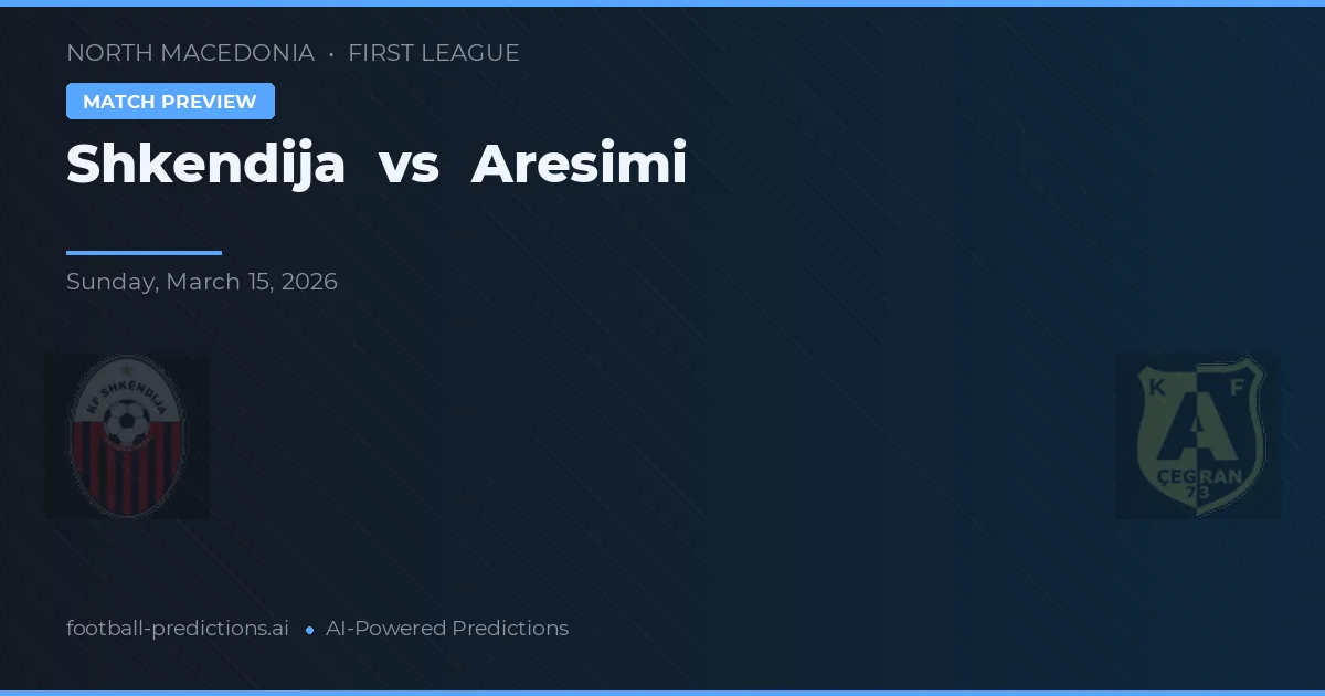 Shkendija vs Aresimi — matchtips och förhandstitt