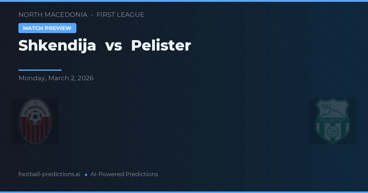 Shkendija vs Pelister — matchtips och förhandstitt