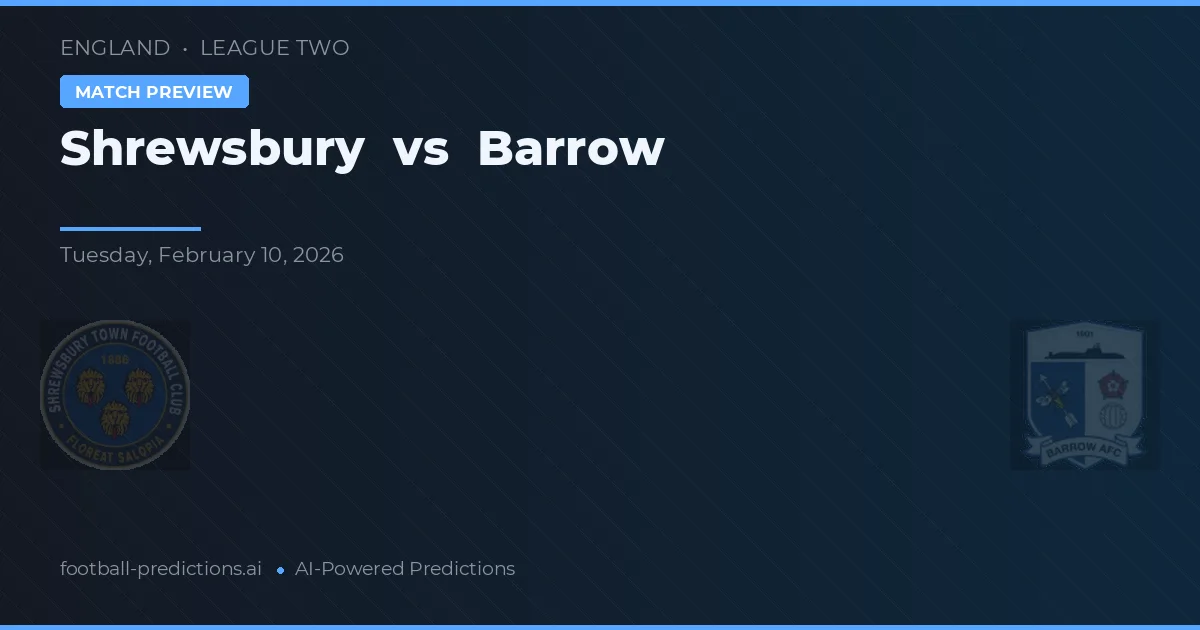 Shrewsbury vs Barrow — matchtips och förhandstitt