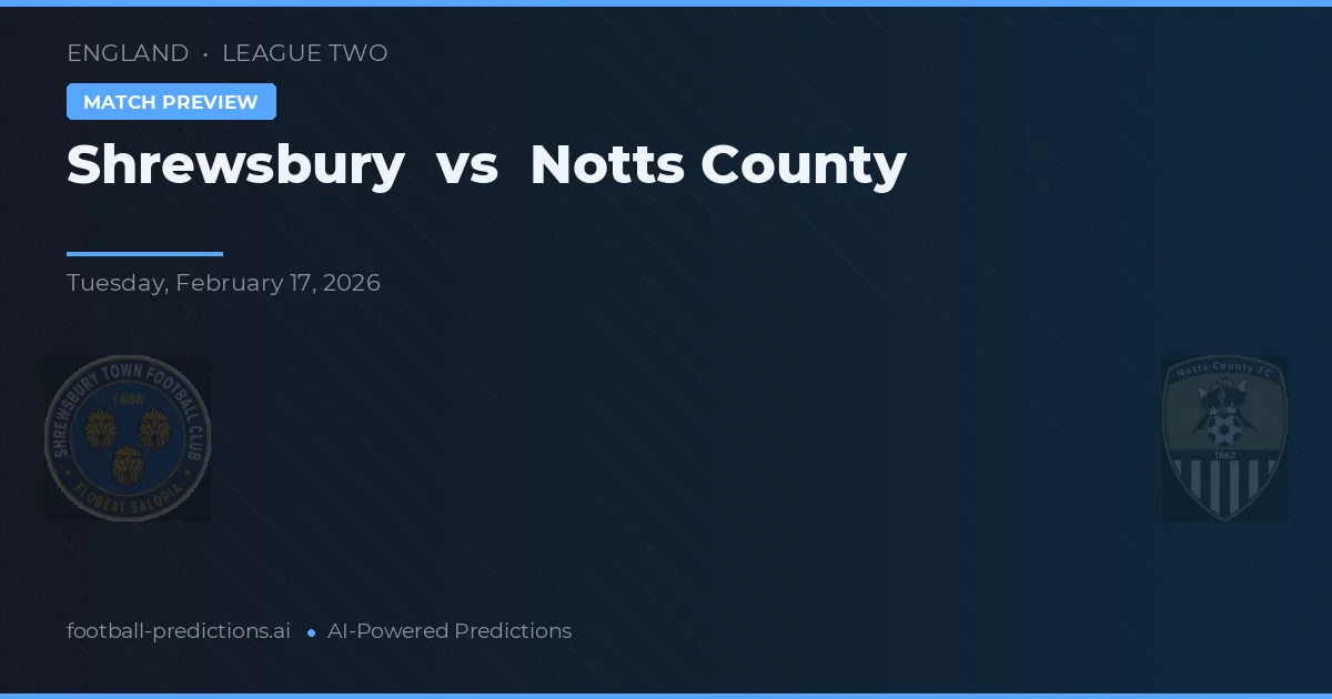 Shrewsbury vs Notts County — matchtips och förhandstitt