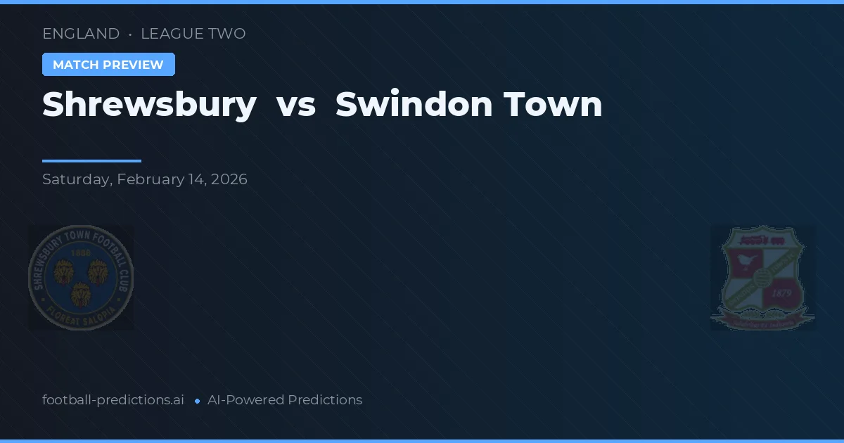 Shrewsbury vs Swindon Town — matchtips och förhandstitt