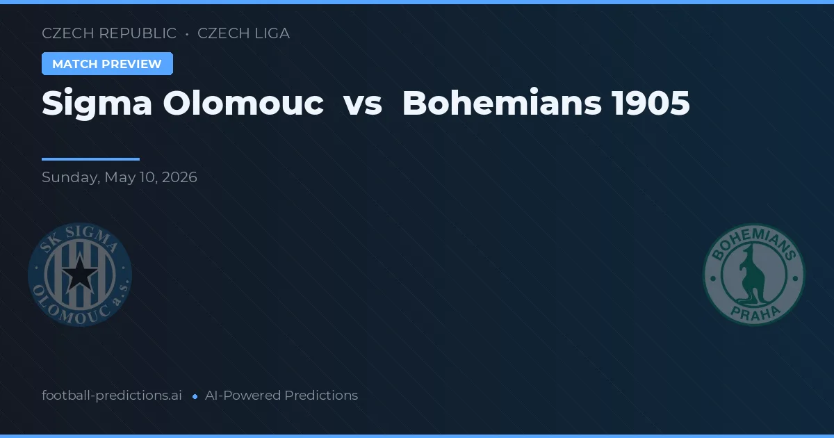 Sigma Olomouc vs Bohemians 1905 — matchtips och förhandstitt
