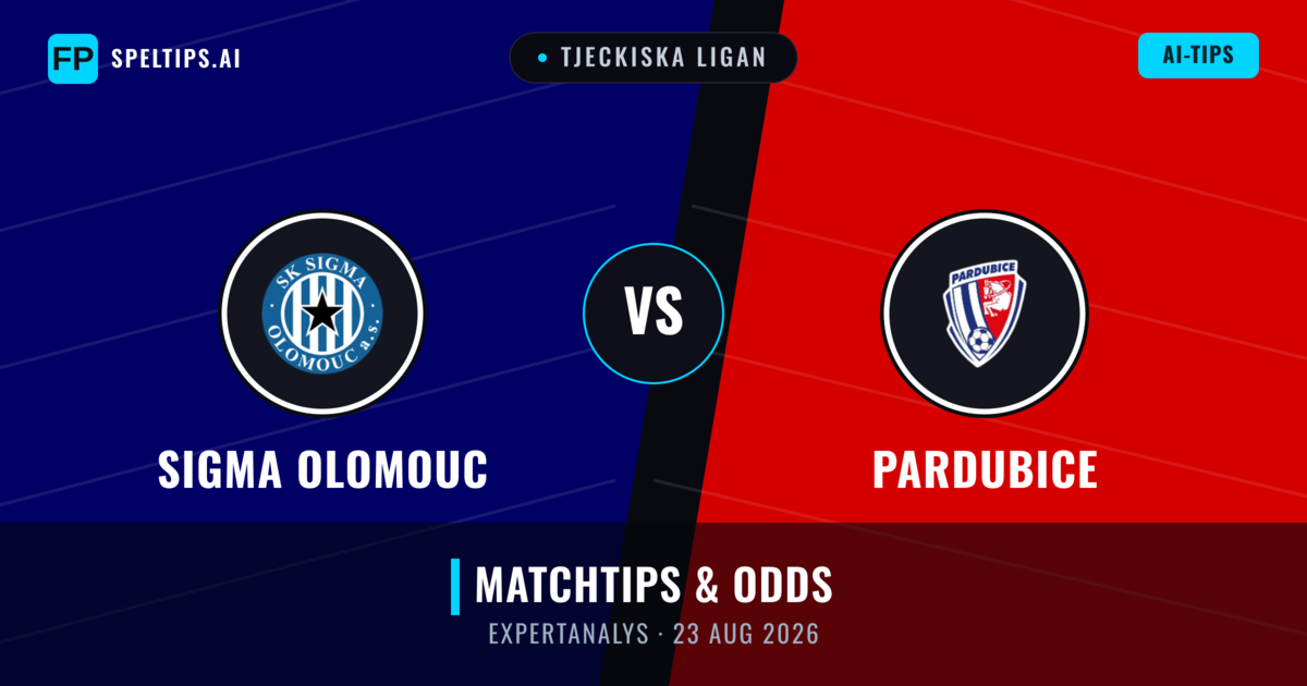 Sigma Olomouc vs Pardubice — matchtips och förhandstitt