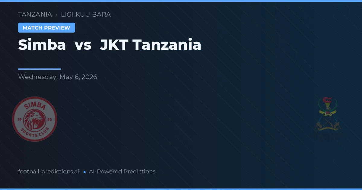Simba vs JKT Tanzania preview