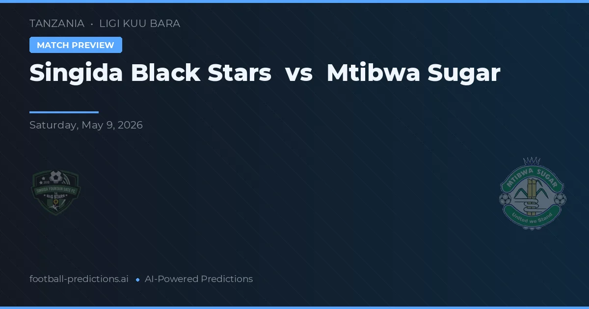 Singida Black Stars vs Mtibwa Sugar — matchtips och förhandstitt