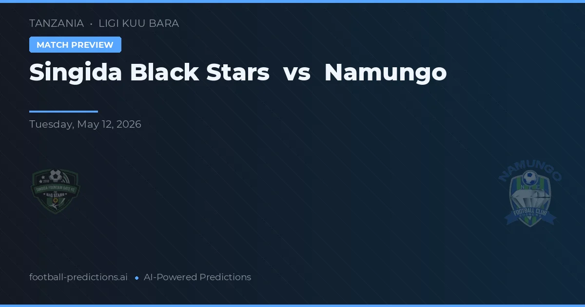 Singida Black Stars vs Namungo — matchtips och förhandstitt