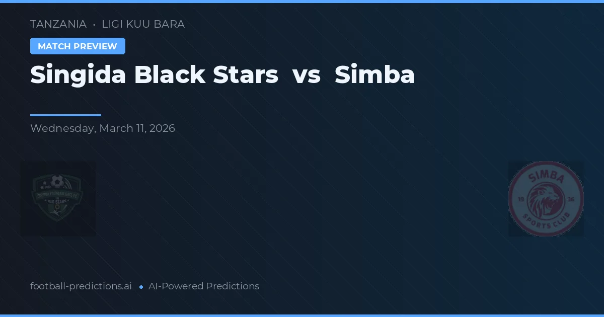 Singida Black Stars vs Simba — matchtips och förhandstitt