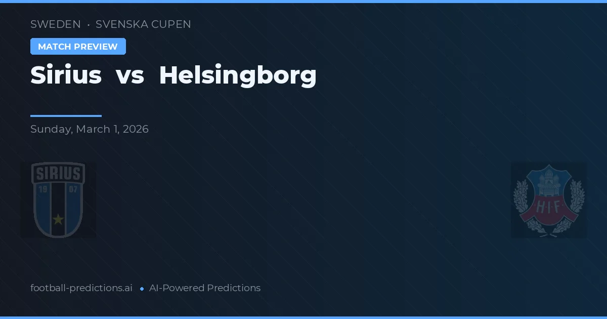 Sirius vs Helsingborgs IF — matchtips och förhandstitt