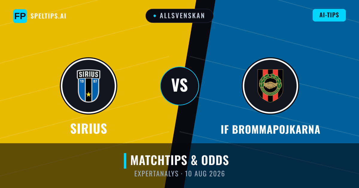 Sirius vs IF Brommapojkarna — matchtips och förhandstitt