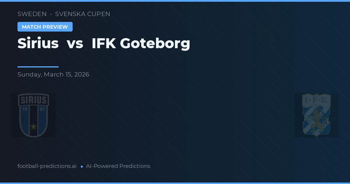 Sirius vs IFK Göteborg — matchtips och förhandstitt