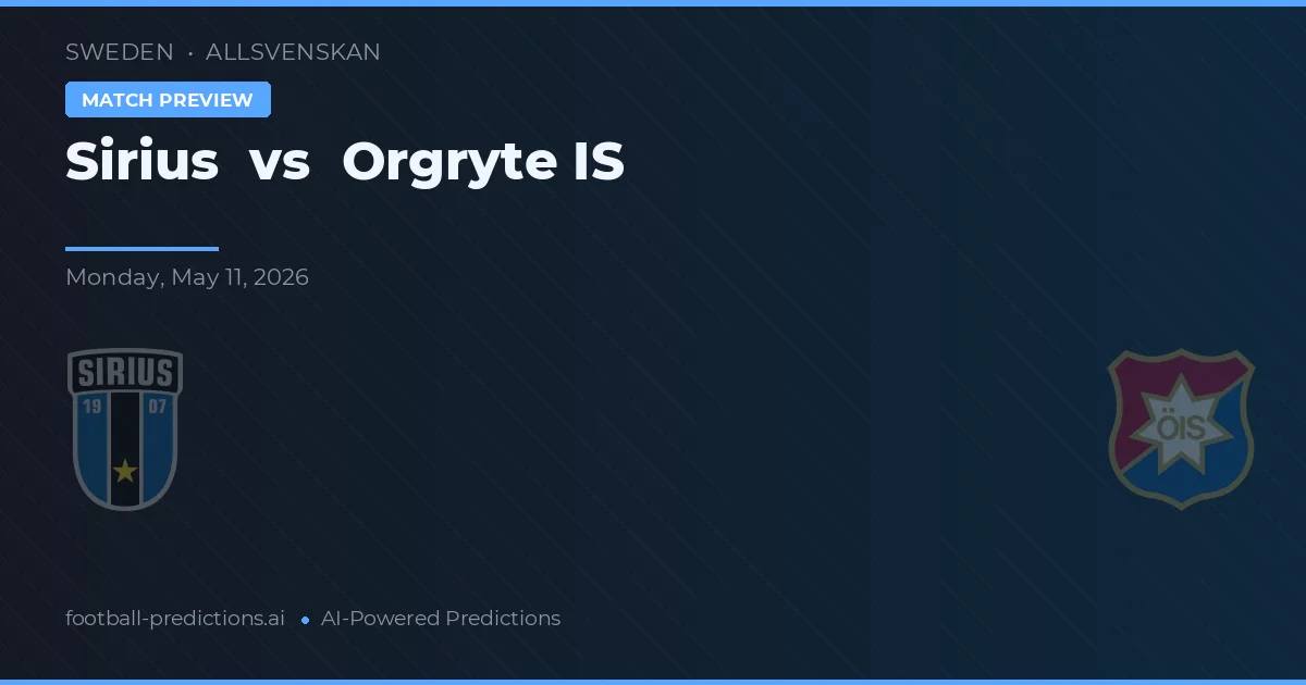 Sirius vs Örgryte IS — matchtips och förhandstitt