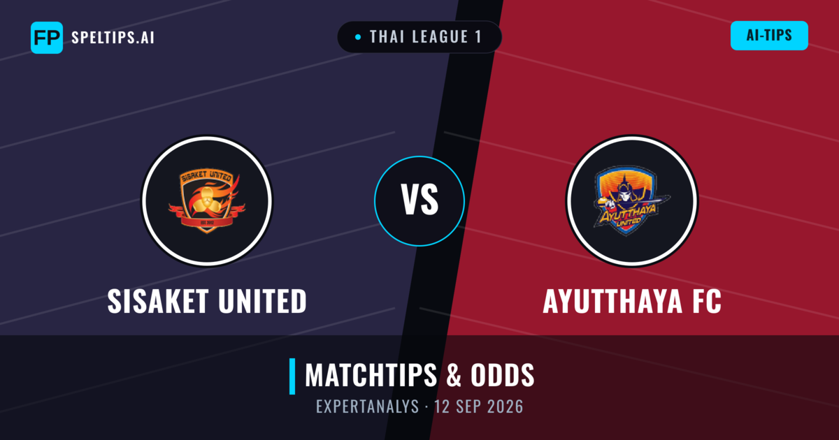 Sisaket United vs Ayutthaya FC — matchtips och förhandstitt
