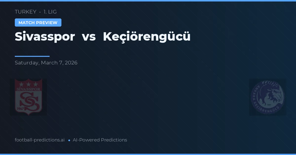 Sivasspor vs Keçiörengücü — matchtips och förhandstitt