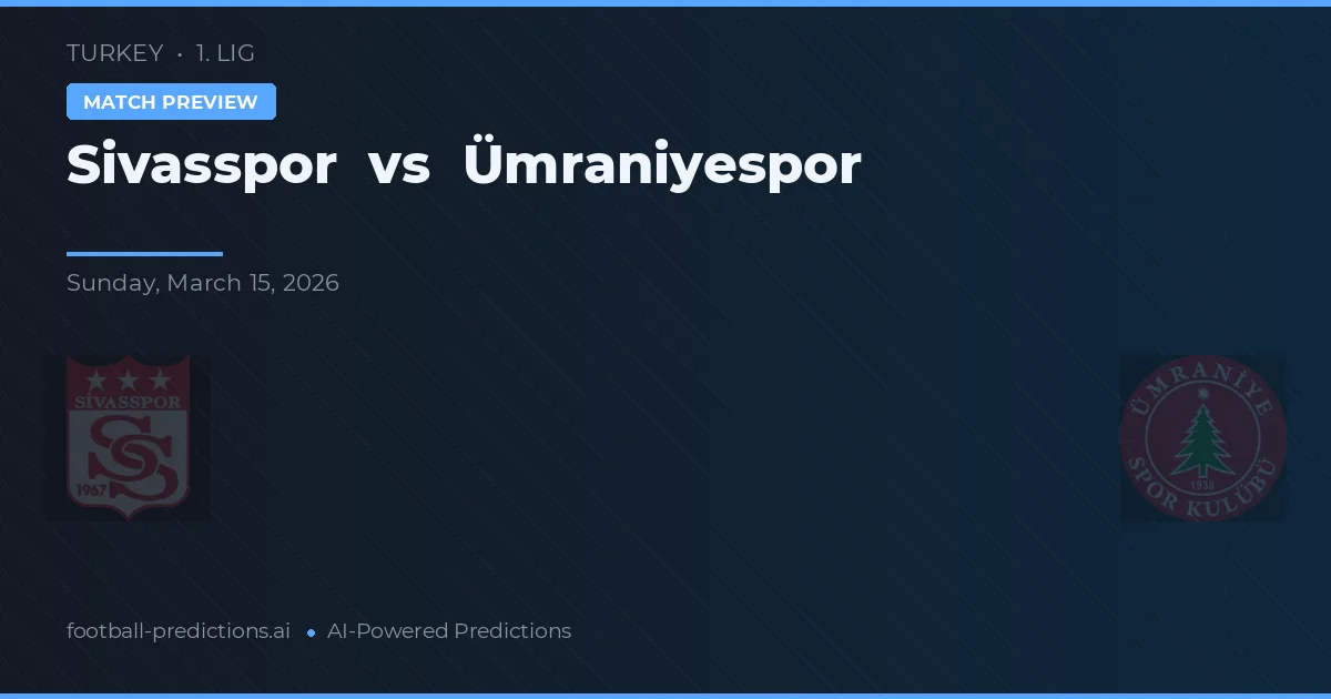 Sivasspor vs Ümraniyespor — matchtips och förhandstitt