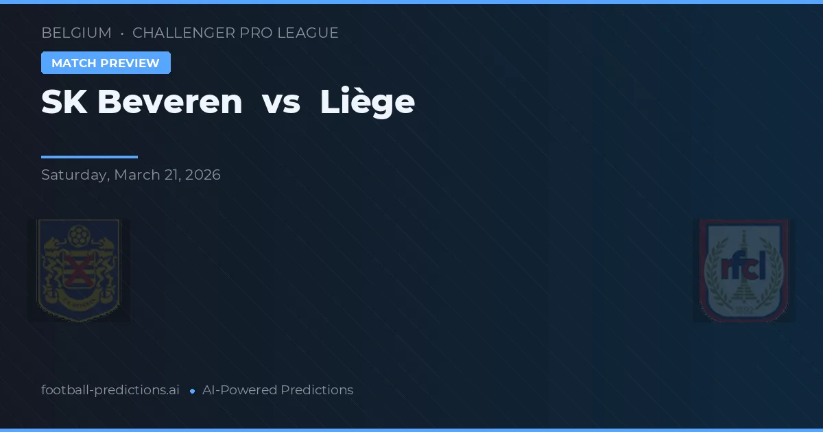 SK Beveren vs Liège — matchtips och förhandstitt