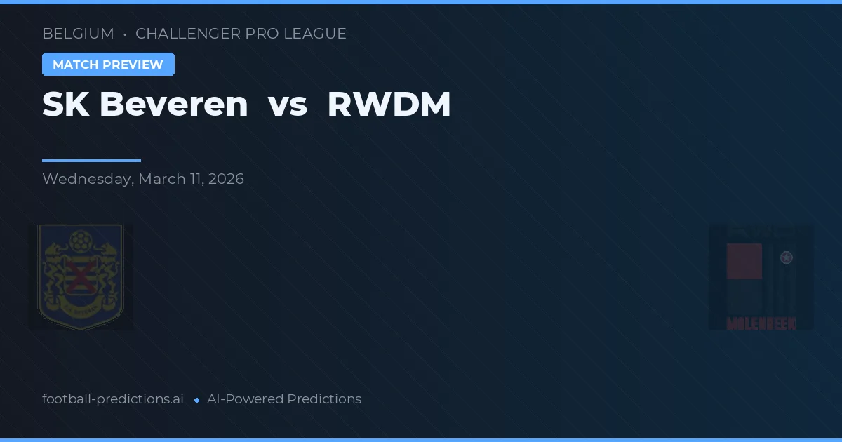 SK Beveren vs RWDM — matchtips och förhandstitt