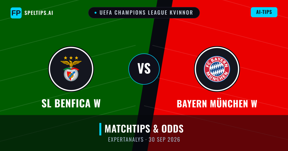 SL Benfica W vs Bayern München W — matchtips och förhandstitt