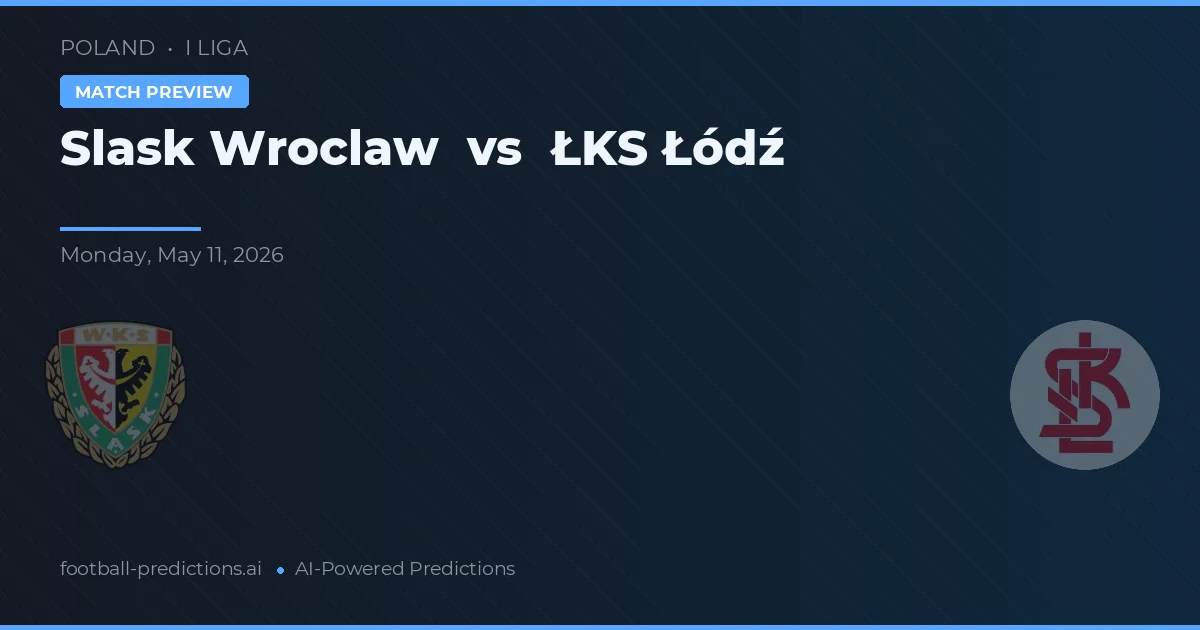 Śląsk Wrocław vs ŁKS Łódź — matchtips och förhandstitt