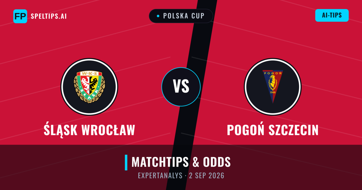 Śląsk Wrocław vs Pogoń Szczecin — matchtips och förhandstitt