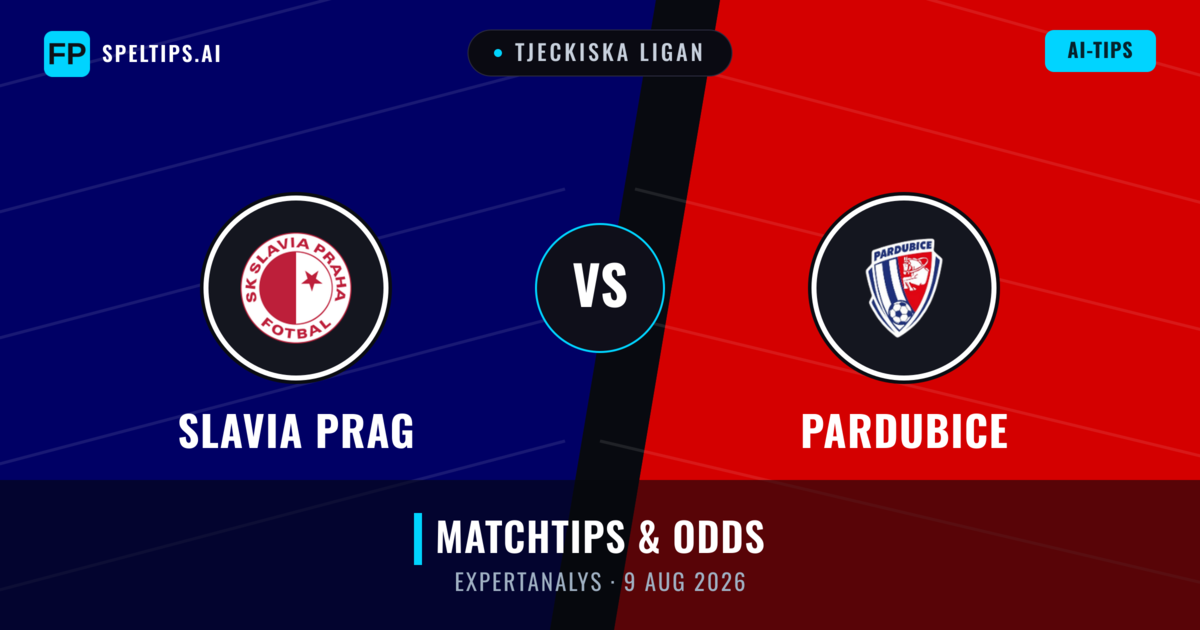 Slavia Prag vs Pardubice — matchtips och förhandstitt