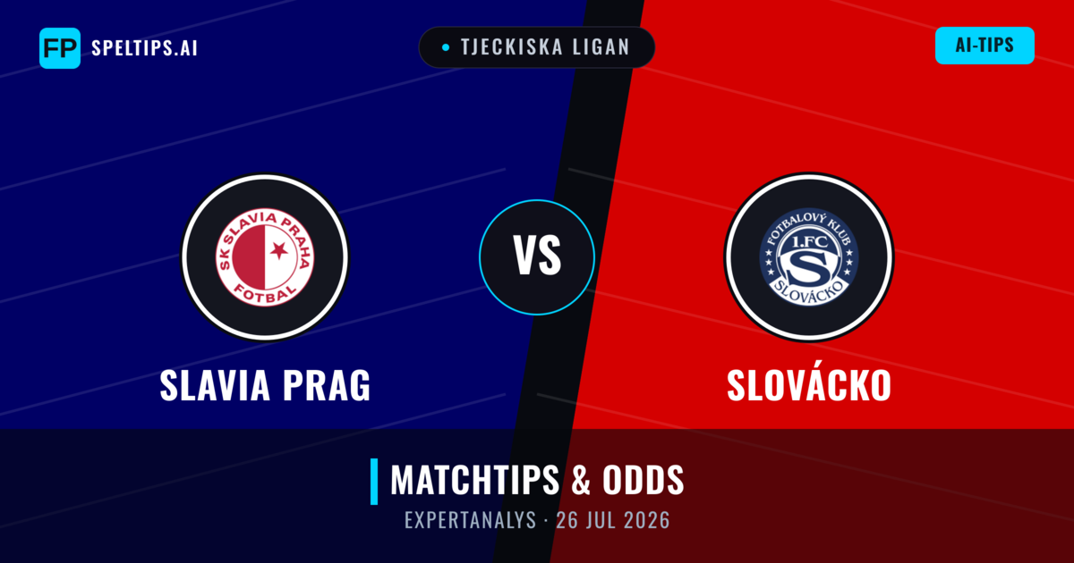 Slavia Prag vs Slovácko — matchtips och förhandstitt