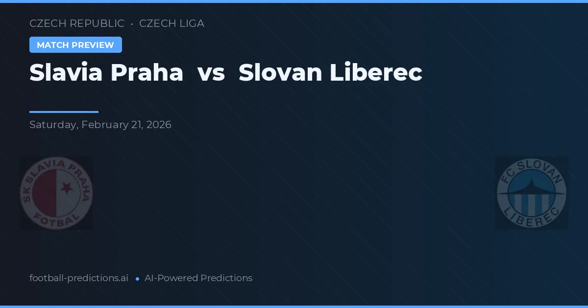 Slavia Prag vs Slovan Liberec — matchtips och förhandstitt