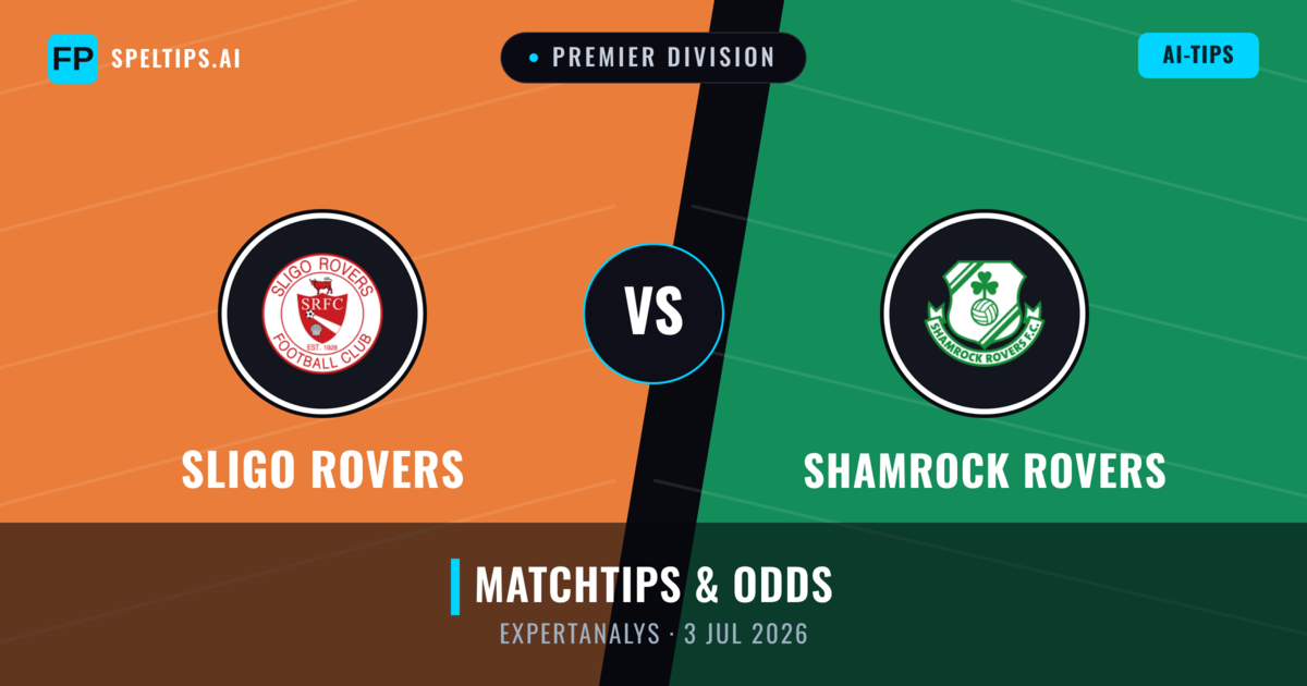 Sligo Rovers vs Shamrock Rovers — matchtips och förhandstitt