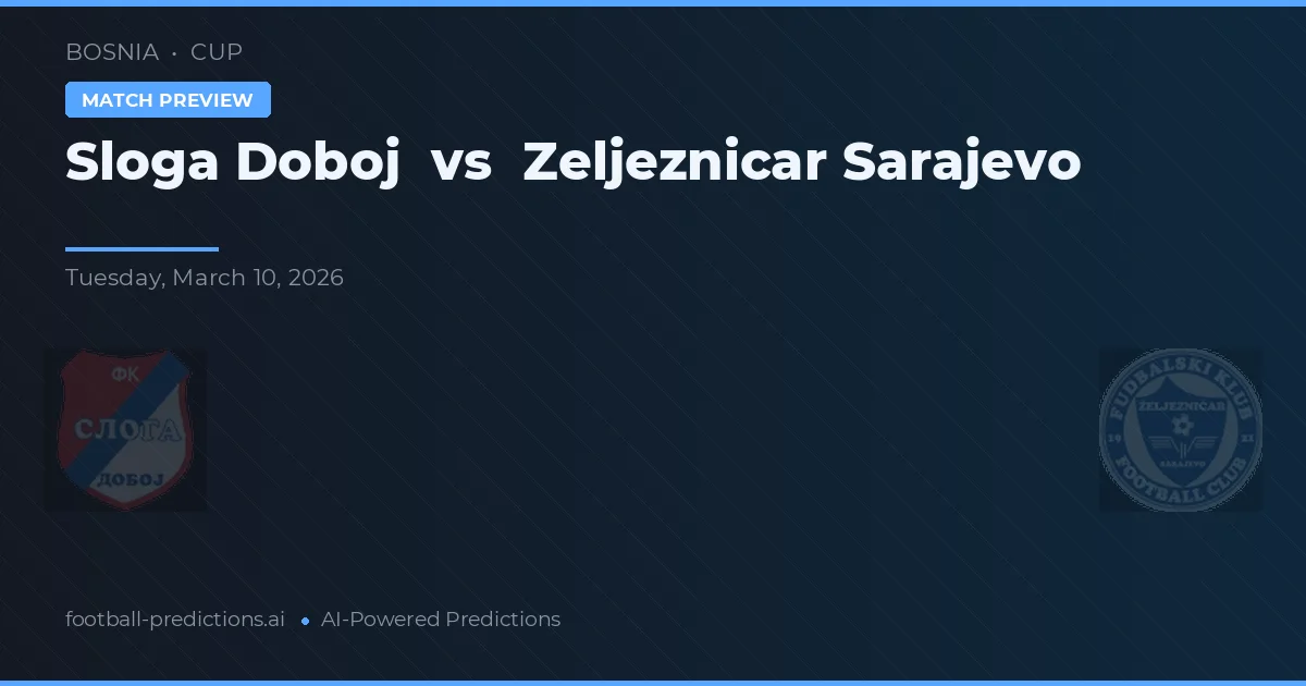 Sloga Doboj vs Željezničar Sarajevo — matchtips och förhandstitt