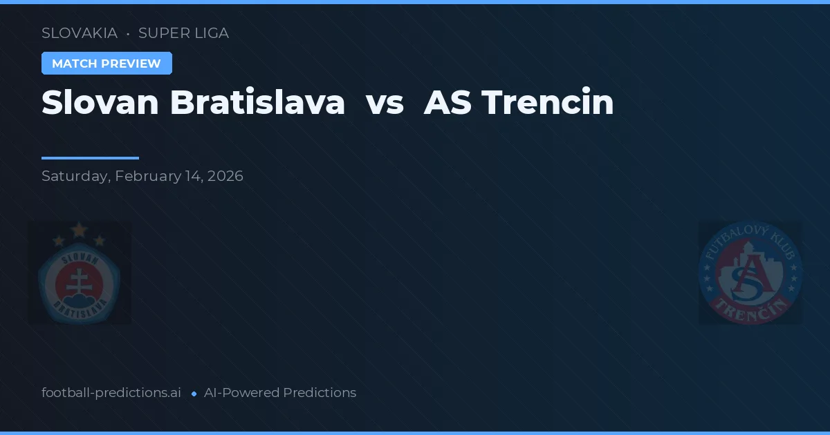 Slovan Bratislava vs AS Trencin — matchtips och förhandstitt