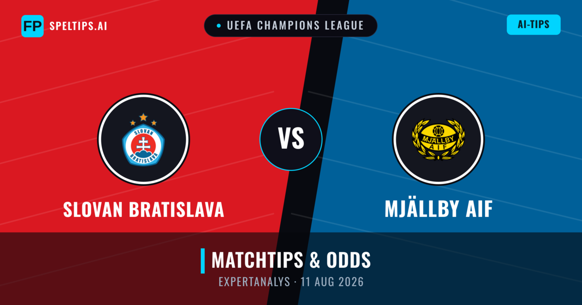 Slovan Bratislava vs Mjällby AIF — matchtips och förhandstitt