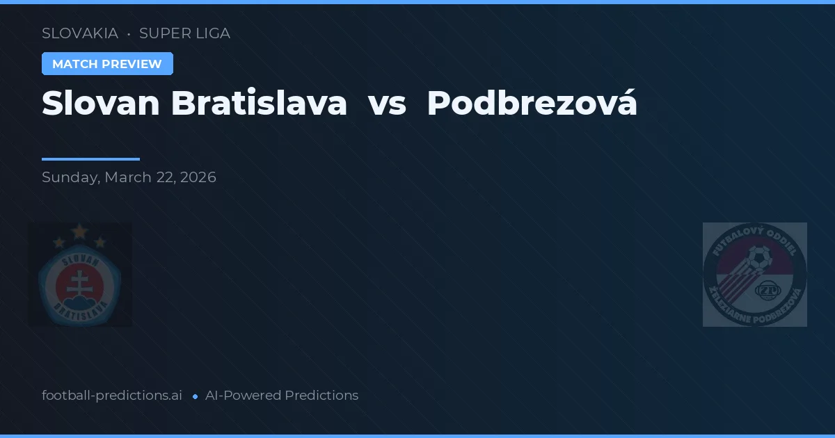 Slovan Bratislava vs Podbrezová — matchtips och förhandstitt