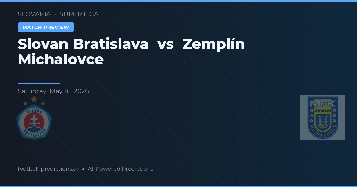 Slovan Bratislava vs Zemplín Michalovce — matchtips och förhandstitt
