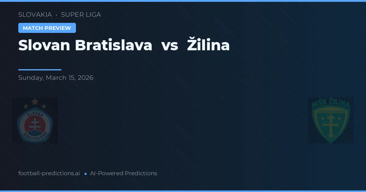 Slovan Bratislava vs Žilina — matchtips och förhandstitt