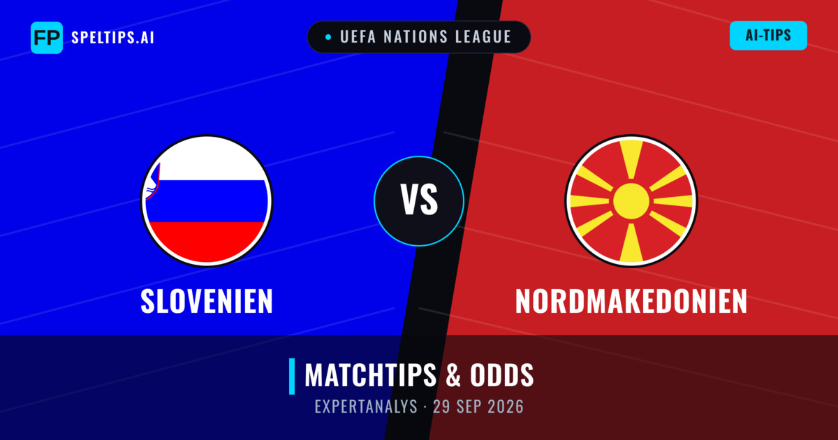 Slovenien vs Nordmakedonien — matchtips och förhandstitt