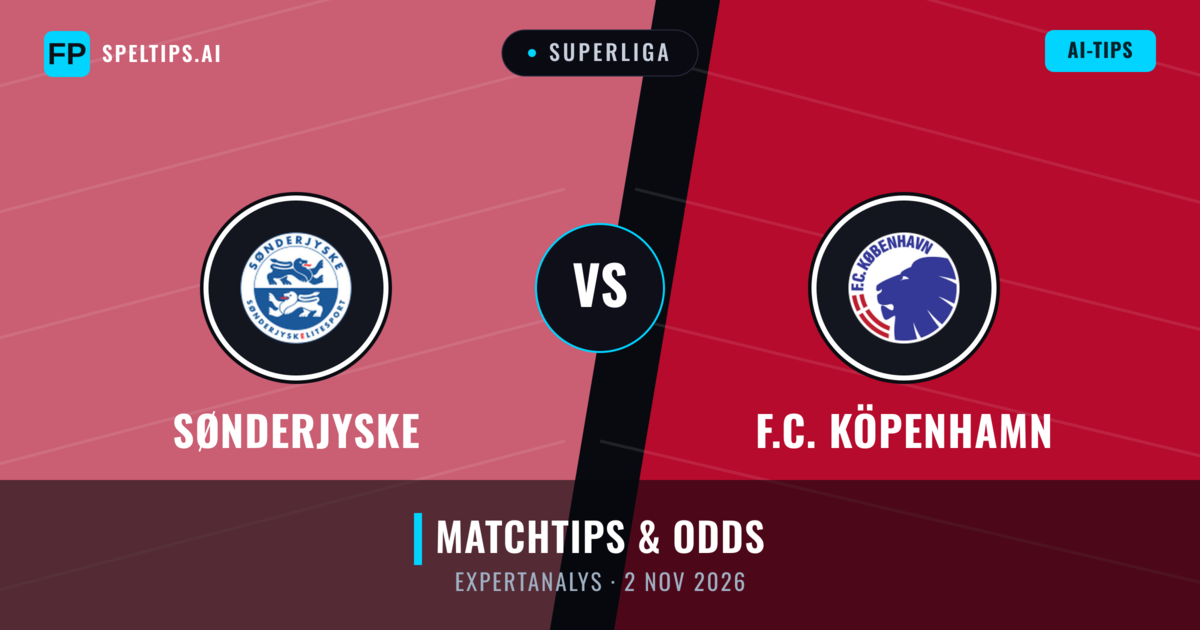 Sønderjyske vs F.C. Köpenhamn — matchtips och förhandstitt