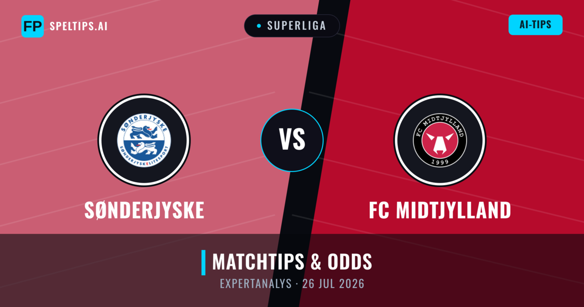 Sønderjyske vs FC Midtjylland — matchtips och förhandstitt