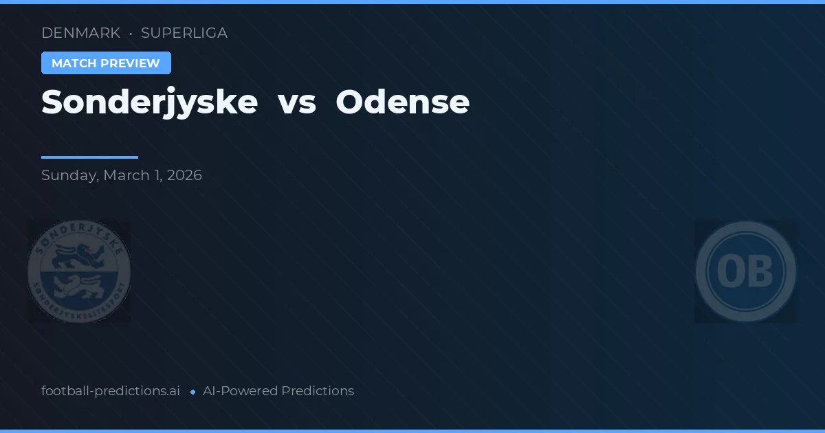 Sønderjyske vs Odense Boldklub — matchtips och förhandstitt