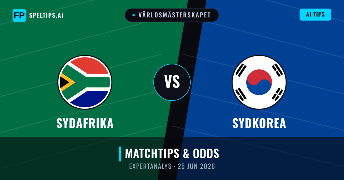 Sydafrika vs Sydkorea — matchtips och förhandstitt