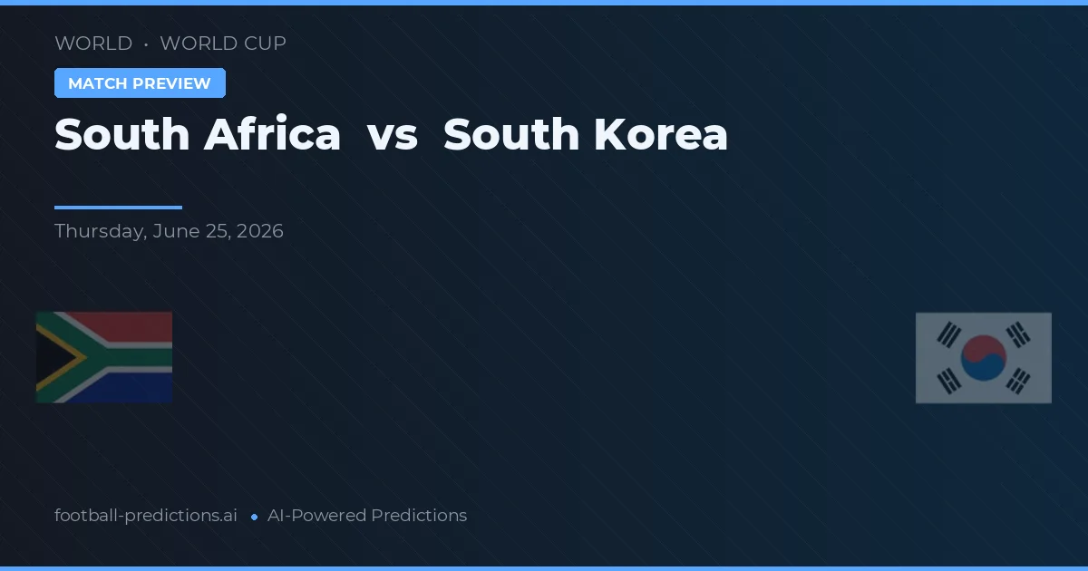 Sydafrika vs Sydkorea — matchtips och förhandstitt