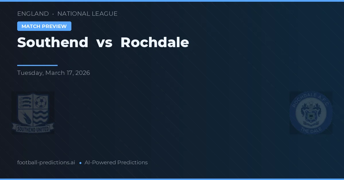 Southend vs Rochdale — matchtips och förhandstitt