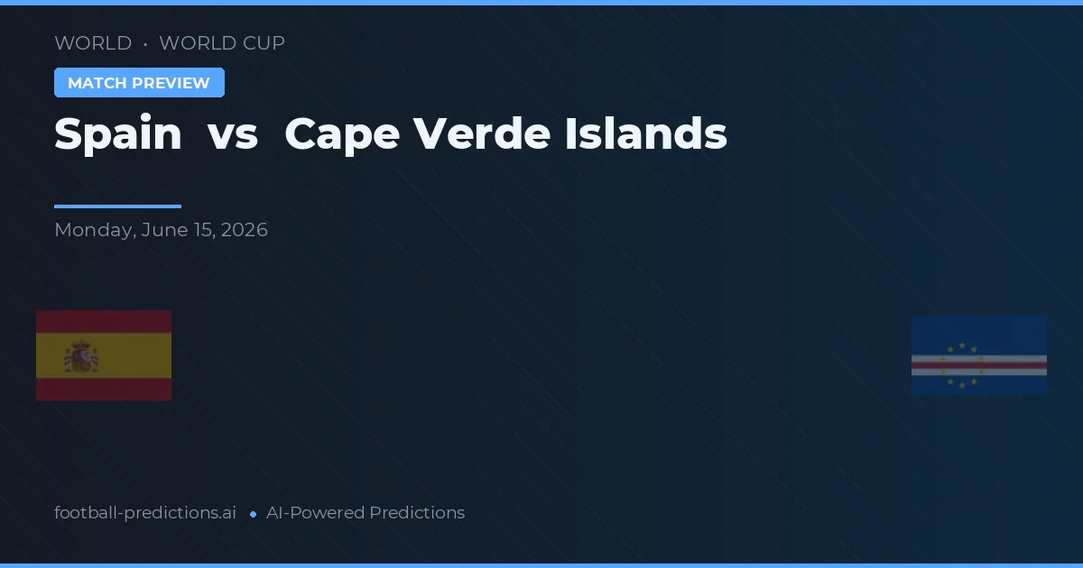 Spanien vs Kap Verde — matchtips och förhandstitt