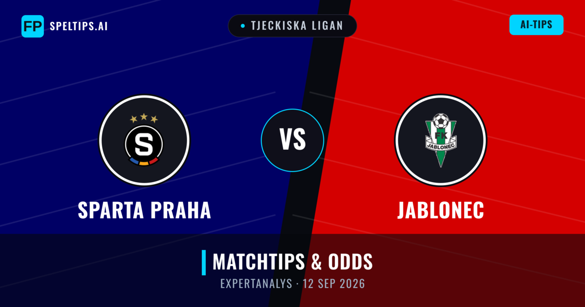 Sparta Praha vs Jablonec — matchtips och förhandstitt