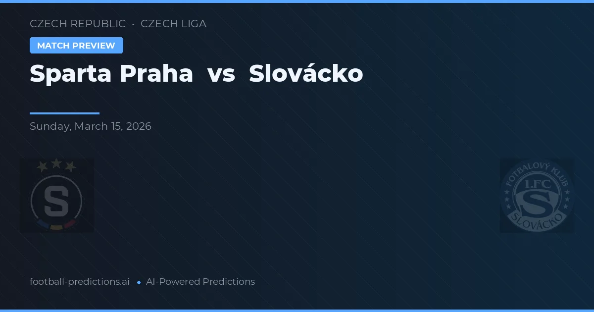 Sparta Praha vs Slovácko — matchtips och förhandstitt