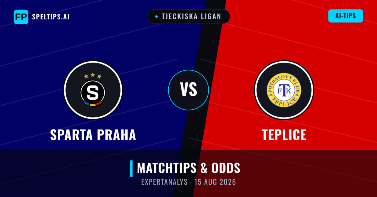Sparta Praha vs Teplice — matchtips och förhandstitt