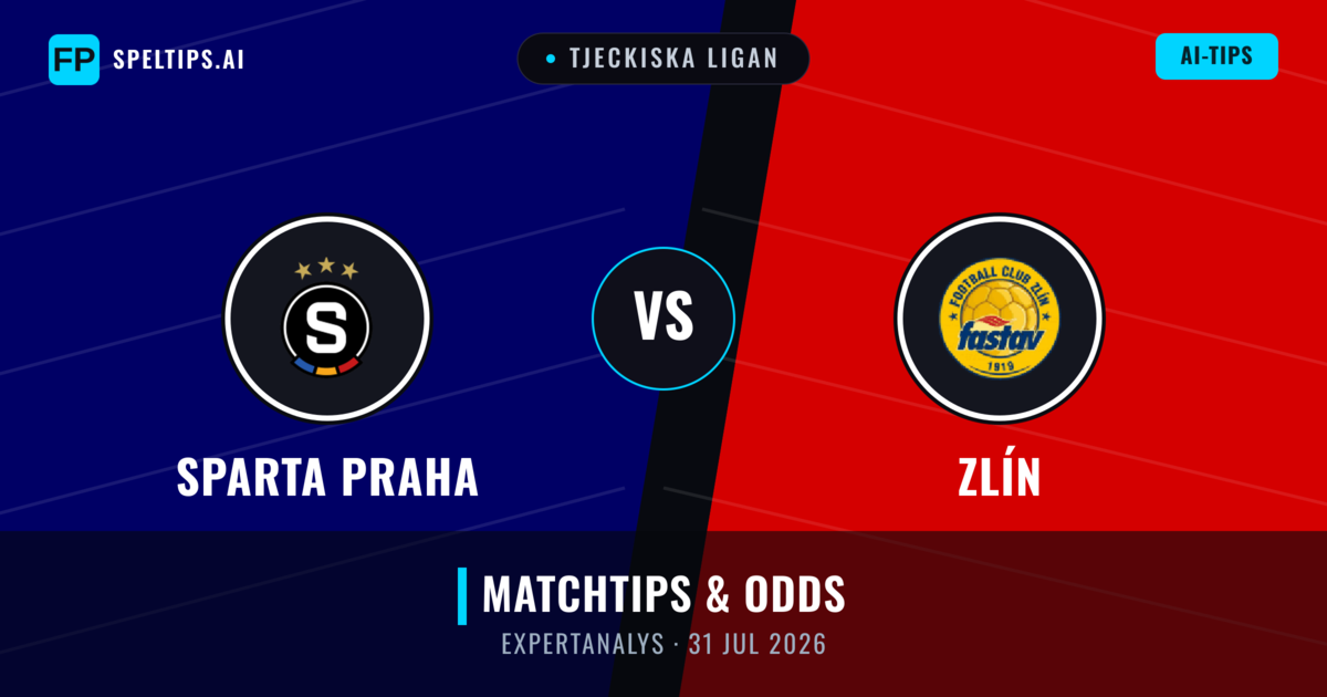 Sparta Praha vs Zlín — matchtips och förhandstitt