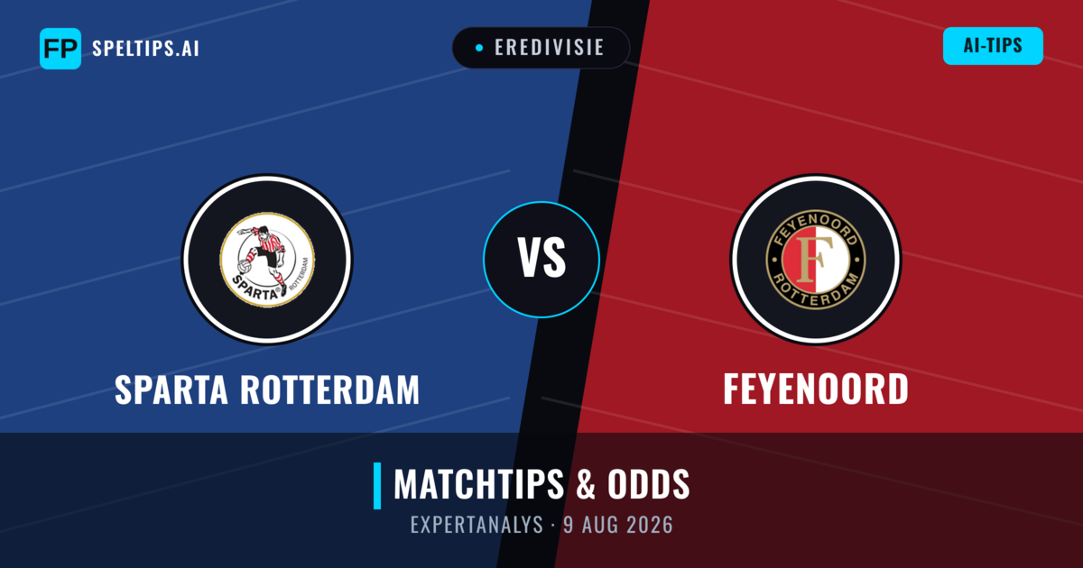 Sparta Rotterdam vs Feyenoord — matchtips och förhandstitt