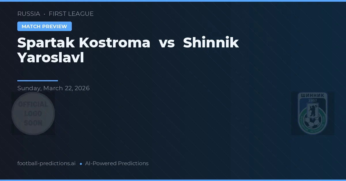 Spartak Kostroma vs Shinnik Yaroslavl — matchtips och förhandstitt
