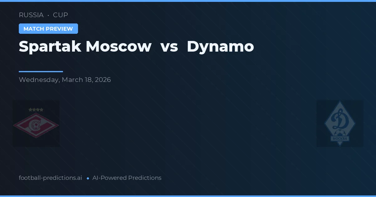 Spartak Moskva vs Dynamo — matchtips och förhandstitt