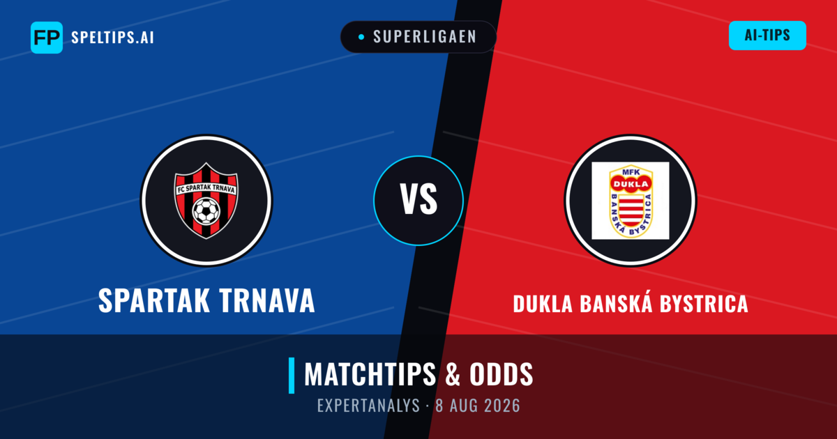 Spartak Trnava vs Dukla Banská Bystrica — matchtips och förhandstitt